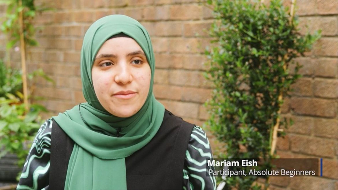 Mariam Eish, a participant in the BBVS absolute beginners programme interview