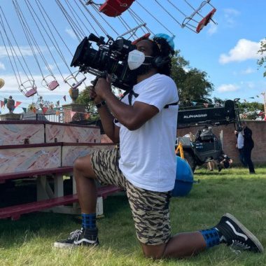Camera operator Jamaine Edwards